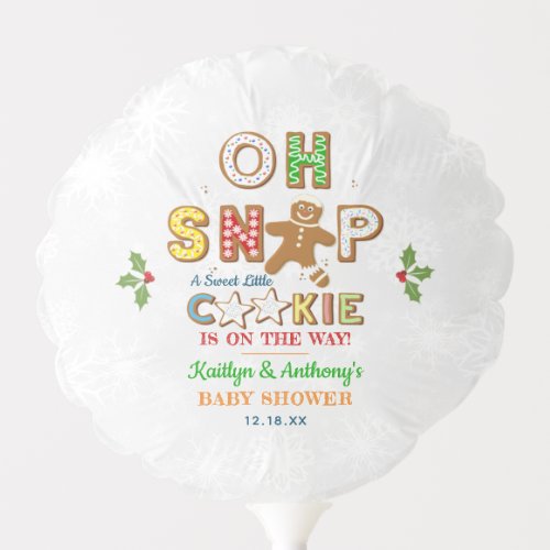 Oh Snap Gingerbread Cookie Baby Shower Balloon
