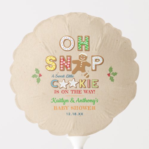 Oh Snap Gingerbread Cookie Baby Shower Balloon