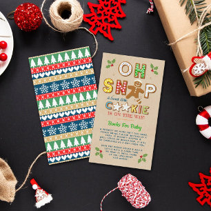 Oh Snap! Gingerbread Cookie Baby Shower Book Enclosure Card