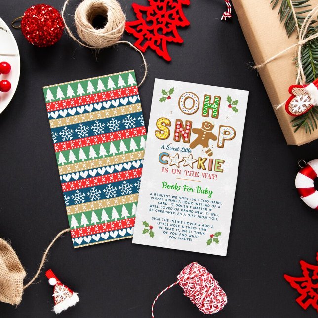 Oh Snap! Gingerbread Cookie Baby Shower Book Enclosure Card (Creator Uploaded)