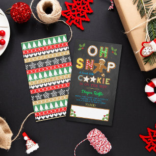 Oh Snap! Gingerbread Cookie Baby Shower Diaper Enclosure Card