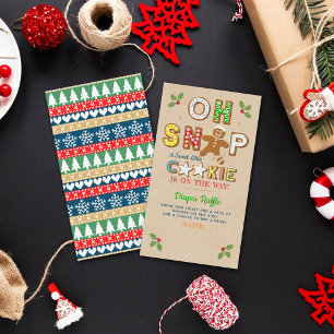 Oh Snap! Gingerbread Cookie Baby Shower Diaper Enclosure Card