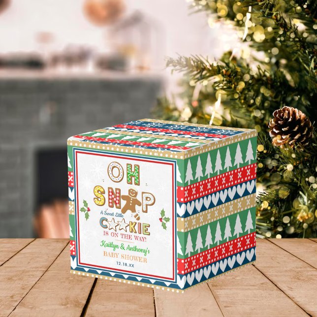 Oh Snap! Gingerbread Cookie Baby Shower Favor Boxes (Creator Uploaded)