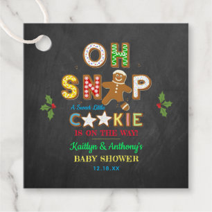 Oh Snap! Gingerbread Cookie Baby Shower Favor Tags