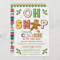 Oh Snap! Gingerbread Cookie Baby Shower Invitation