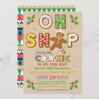 Oh Snap! Gingerbread Cookie Baby Shower Invitation