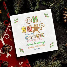 Oh Snap! Gingerbread Cookie Baby Shower Napkins