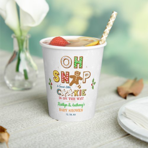 Oh Snap Gingerbread Cookie Baby Shower Paper Cups