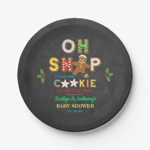 Oh Snap Gingerbread Cookie Baby Shower Paper Plates