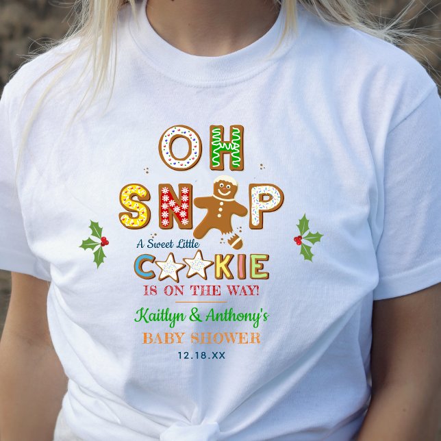 Oh Snap! Gingerbread Cookie Baby Shower T-Shirt (Creator Uploaded)