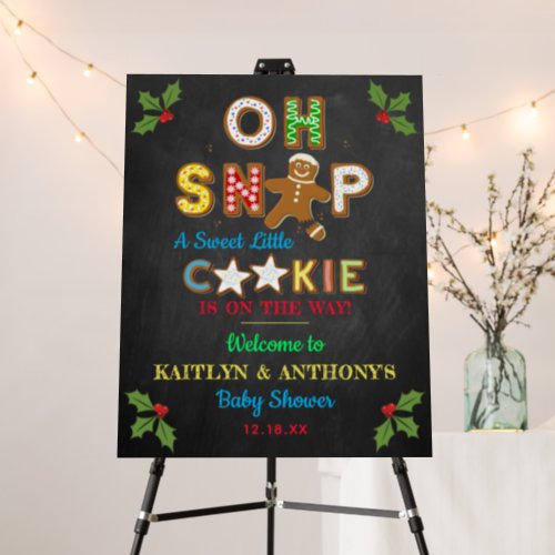 Oh Snap Gingerbread Cookie Baby Shower Welcome Foam Board