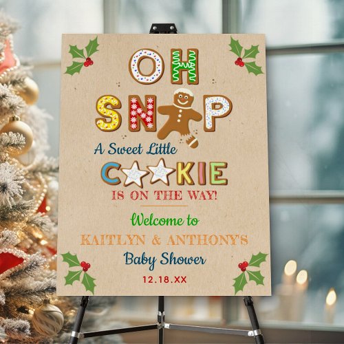 Oh Snap Gingerbread Cookie Baby Shower Welcome Foam Board