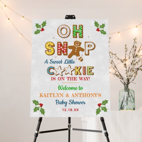 Oh Snap Gingerbread Cookie Baby Shower Welcome Foam Board