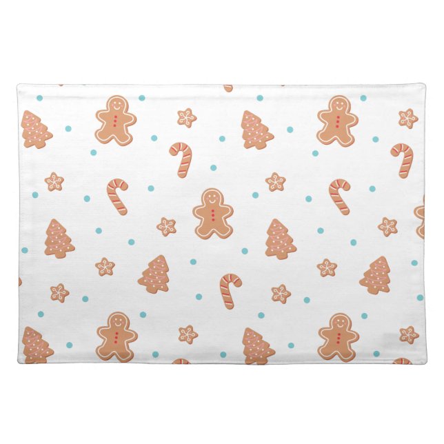 "Oh Snap!" Gingerbread Cookie Cloth Placemat (Front)