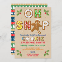 Oh Snap! Gingerbread Cookie Exchange Holiday Party Invitation