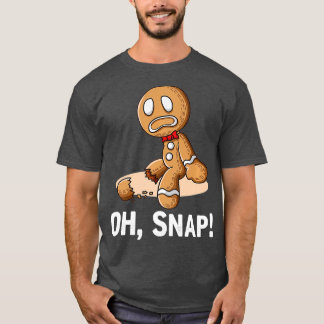 Oh Snap Gingerbread Cookie Man Broken Leg Ampu T-Shirt