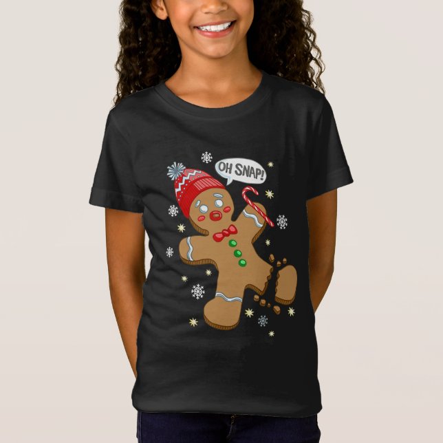Oh Snap Gingerbread Cookie Man Costume Baking Team T-Shirt (Front)