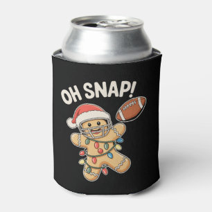 Oh Snap Gingerbread Football Christmas Xmas Sports Can Cooler