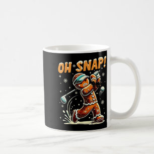 Oh Snap Gingerbread Golfer Golf Christmas Golfing  Coffee Mug