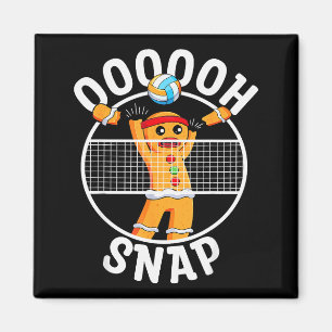Oh Snap Gingerbread Man Blocker Christmas Volleyba Magnet