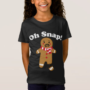 Oh Snap gingerbread man broken leg gingerbread Oh T-Shirt
