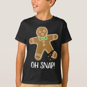 Oh Snap Gingerbread Man Cookie Broken Leg Funny T-Shirt