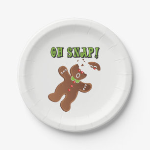 Oh Snap! Gingerbread Man Cookie Paper Plates