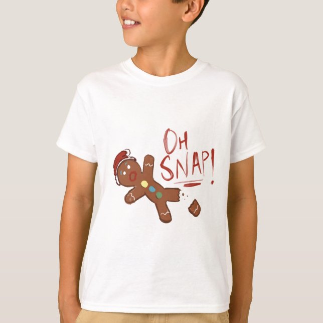 Oh Snap Gingerbread Man T-Shirt (Front)