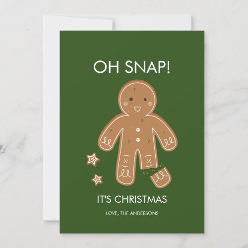 Oh Snap Gingerbread Men Holiday Card