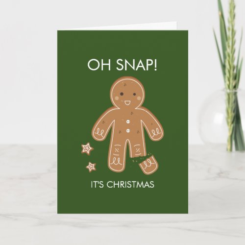 Oh Snap Gingerbread Men Holiday Greeting Card