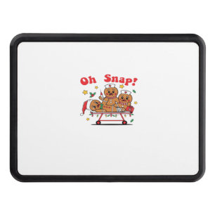 Oh Snap Gingerbread School Nurse Christmas Classic Hitch Cover