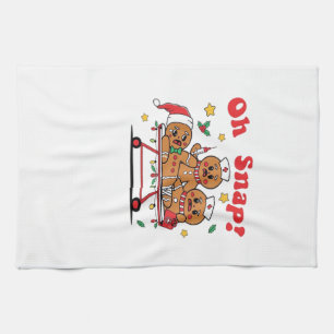 Oh Snap Gingerbread School Nurse Christmas Classic Kitchen Towel