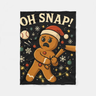Oh Snap Gingerbreadman Christmas Sell Fleece Blanket
