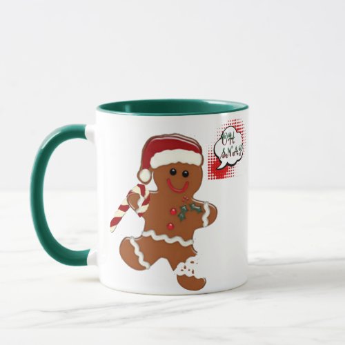 oh snap gingersnap cookie funny christmas holiday mug