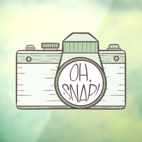 Oh Snap Green Pastel Camera Window Cling