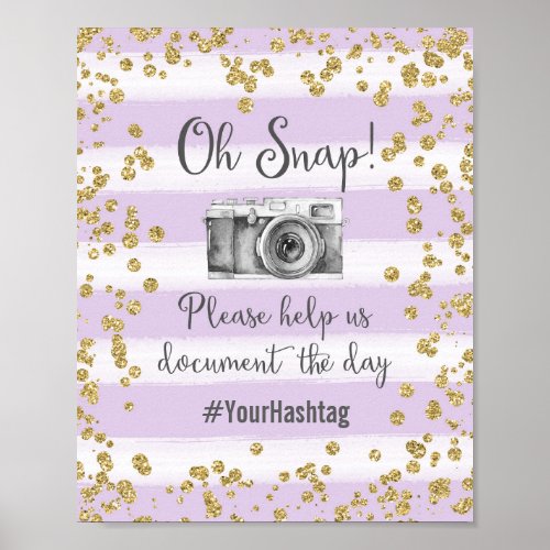 Oh Snap Hashtag Wedding Poster Print
