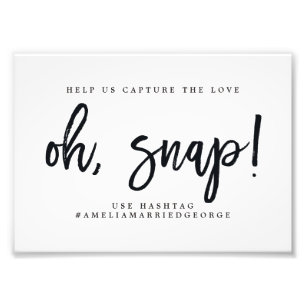 Oh Snap Instagram Sign Choose Your Size Brushed