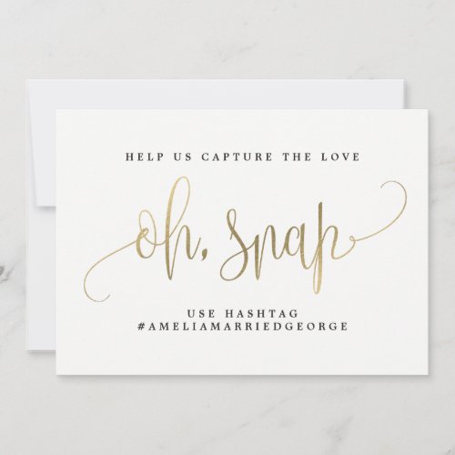 Oh Snap Instagram Sign _ Lovely Calligraphy Invitation
