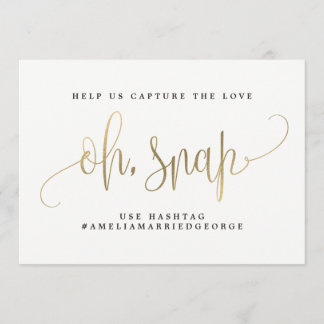 Oh Snap Instagram Sign - Lovely Calligraphy Invitation