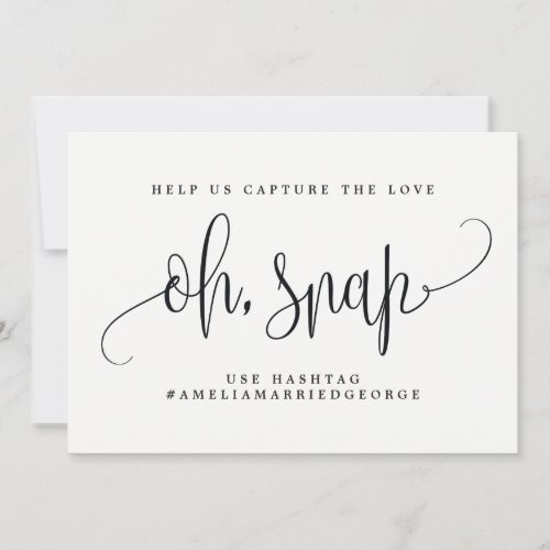 Oh Snap Instagram Sign _ Lovely Calligraphy Invitation