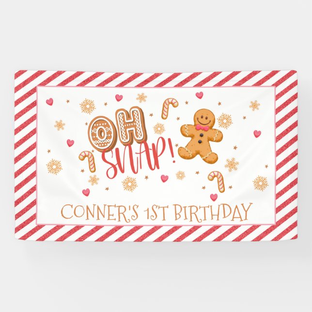 Oh Snap Our Little Cookie Banner - Boy (Horizontal)