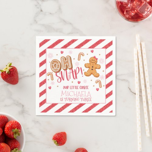 Oh Snap Our Little Cookie Party Napkins _  Custom