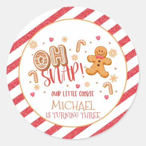 Oh Snap Our Little Cookie Sticker _ Custom _ Boy