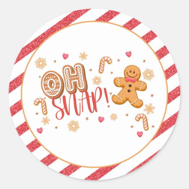 Oh Snap Our Little Cookie Sticker - WH - Boy (Front)