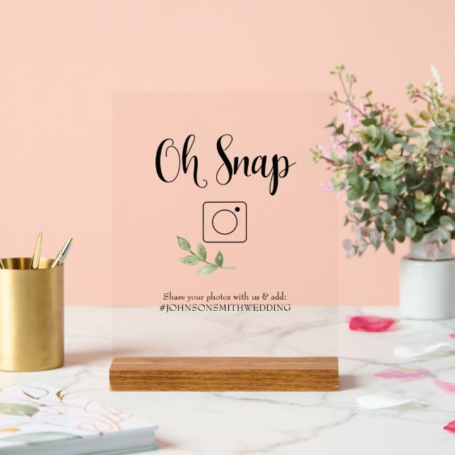 Oh Snap Photo Booth Sign (Wedding)