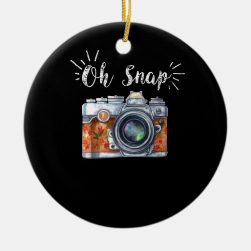 Oh Snap Photographer Ceramic Ornament