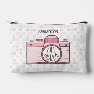 Oh Snap! Pink Pastel Camera Accessory Pouch
