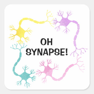 Oh Snap! Science Neuron Biology Teacher Funny Square Sticker