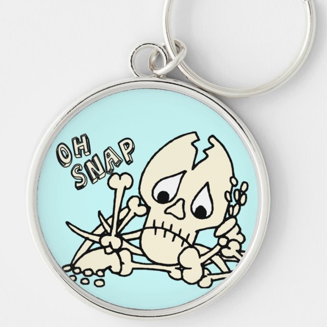 Oh Snap Skeleton Keychain (Front)