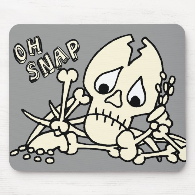 Oh Snap Skeleton Mouse Pad (Front)